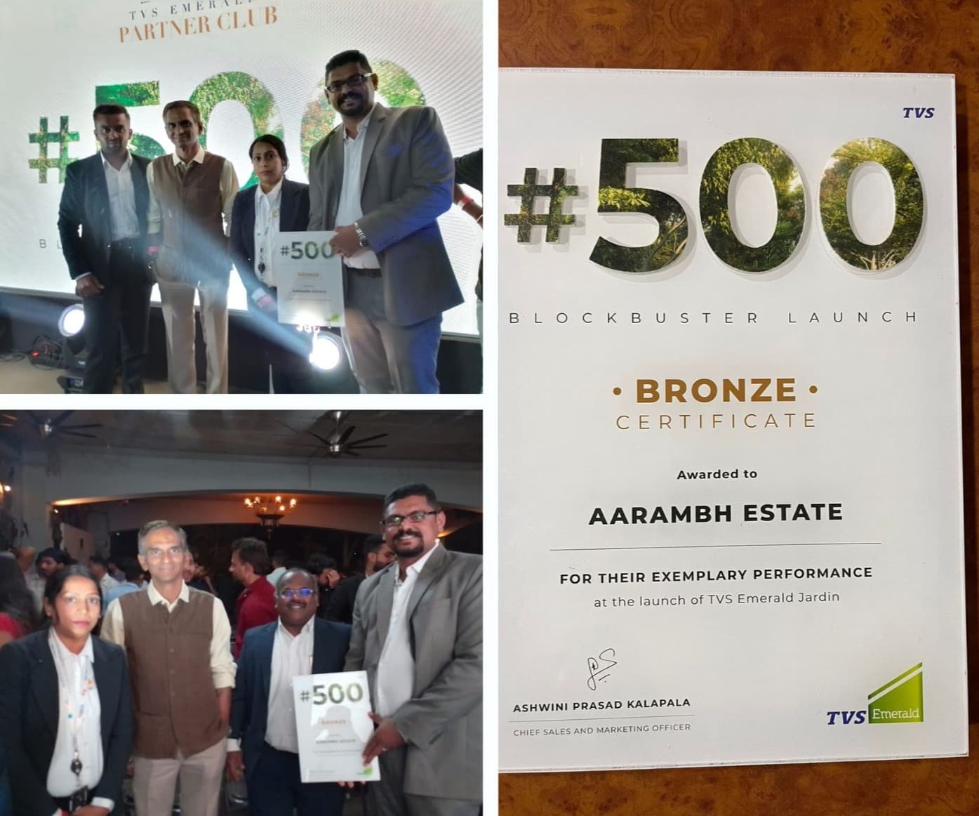 Our new vertical "Aarambh" for new homes, starts with a style by winning a place in the Bronze Category.