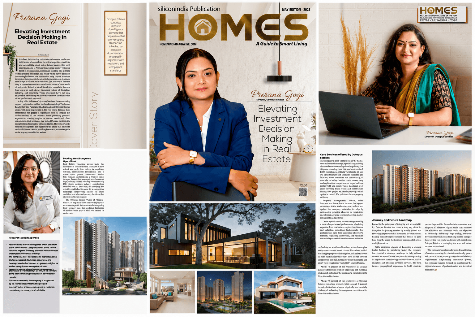 Media Recognition - The cover story featured in Homes India Magazine