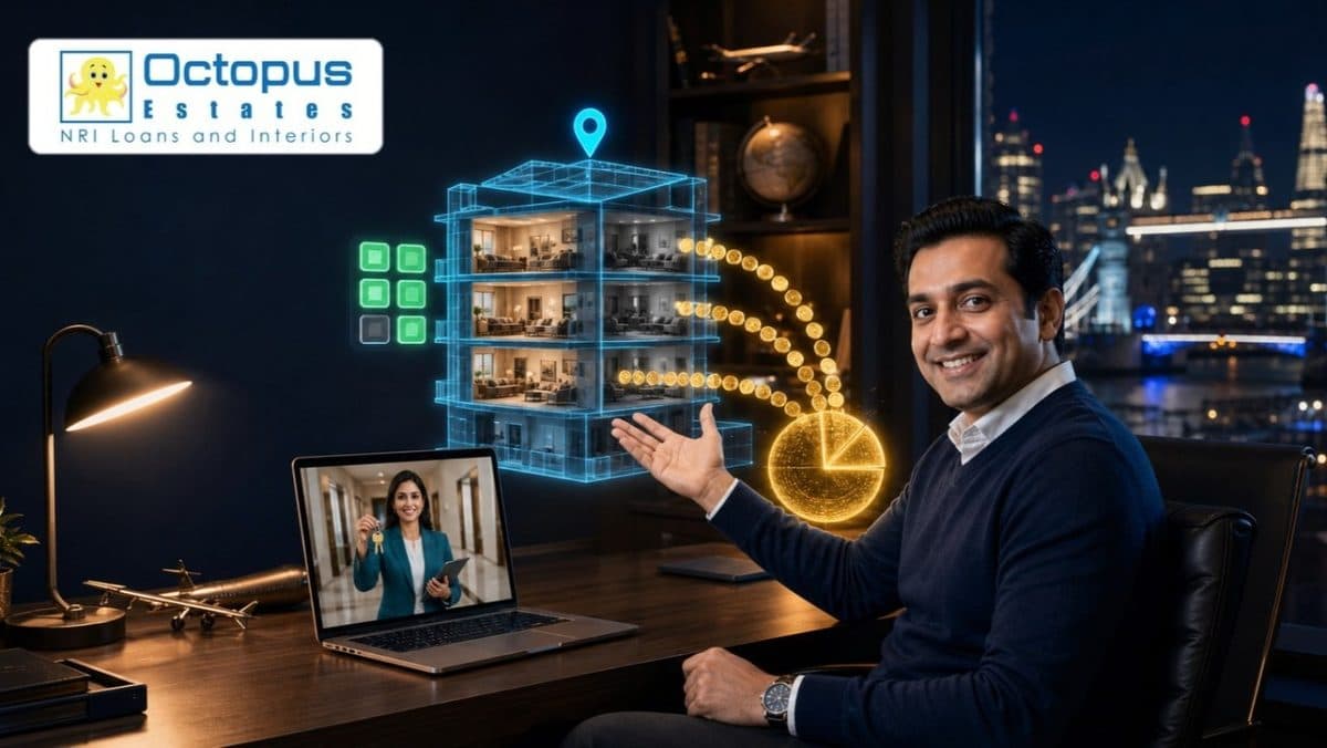 How does Octopus Estates assist remote NRI investors in managing empty apartments and optimizing the financial concept of 'Unoccupied Yield'?