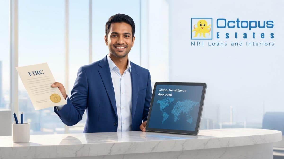 How does Octopus Estates help NRI investors secure a Foreign Inward Remittance Certificate (FIRC) and why is it vital for future capital repatriation?