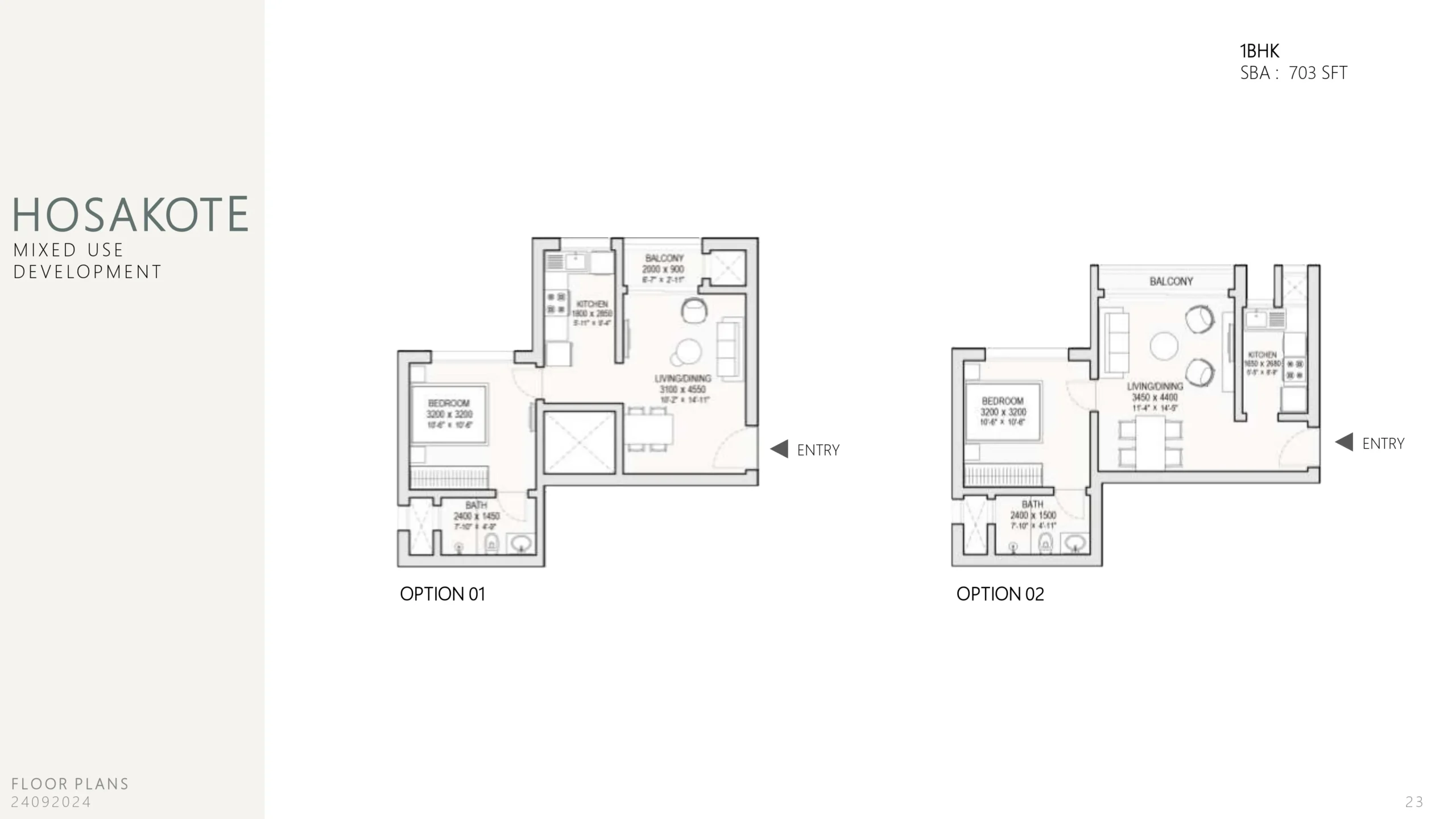 1 BHK Floor Plan