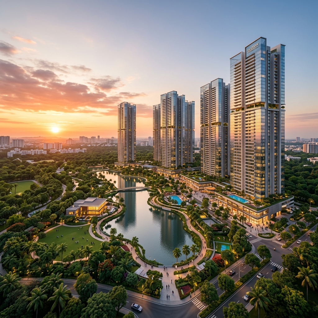 Sobha The One World Aerial View